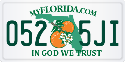 FL license plate 0525JI