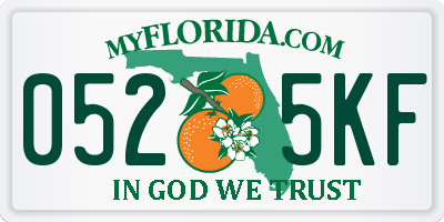 FL license plate 0525KF