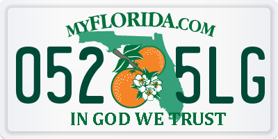 FL license plate 0525LG