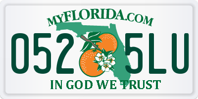 FL license plate 0525LU