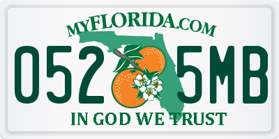 FL license plate 0525MB