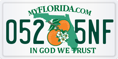 FL license plate 0525NF