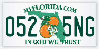 FL license plate 0525NG