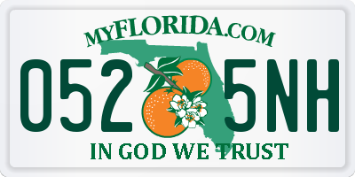 FL license plate 0525NH
