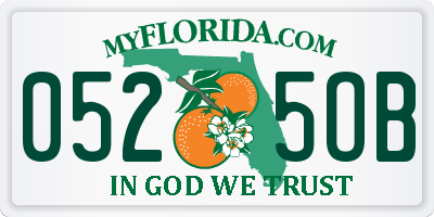 FL license plate 0525OB