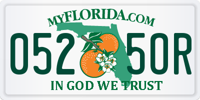 FL license plate 0525OR