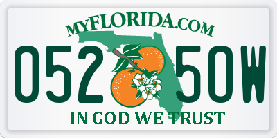 FL license plate 0525OW