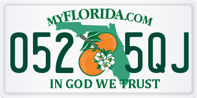 FL license plate 0525QJ
