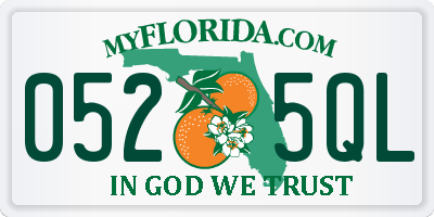 FL license plate 0525QL
