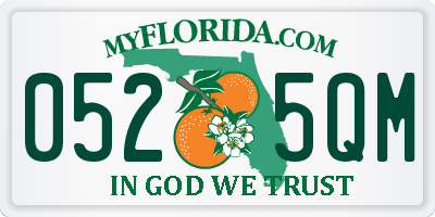 FL license plate 0525QM