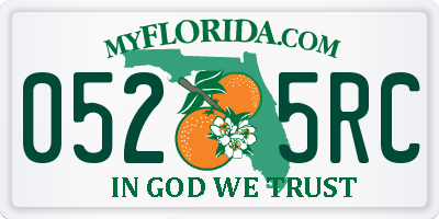 FL license plate 0525RC