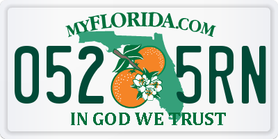 FL license plate 0525RN