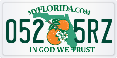 FL license plate 0525RZ