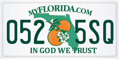 FL license plate 0525SQ