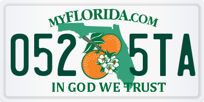 FL license plate 0525TA