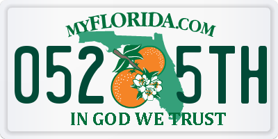 FL license plate 0525TH