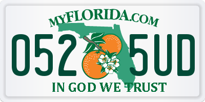 FL license plate 0525UD