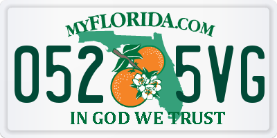 FL license plate 0525VG