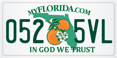 FL license plate 0525VL