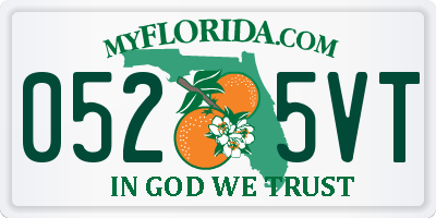 FL license plate 0525VT