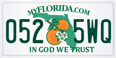 FL license plate 0525WQ