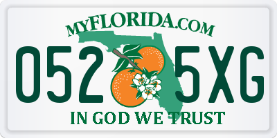 FL license plate 0525XG