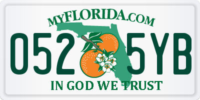 FL license plate 0525YB