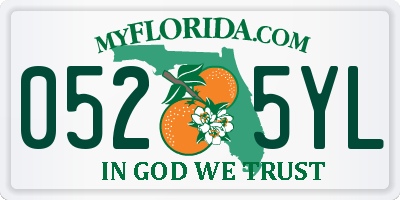 FL license plate 0525YL