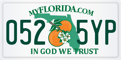 FL license plate 0525YP