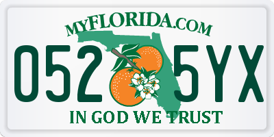 FL license plate 0525YX