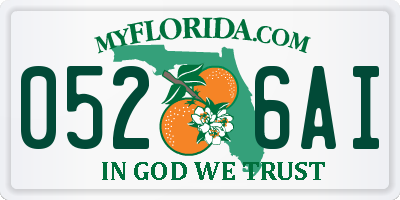 FL license plate 0526AI