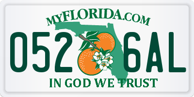 FL license plate 0526AL