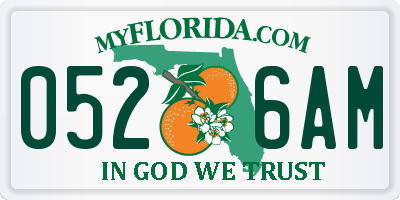 FL license plate 0526AM