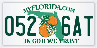 FL license plate 0526AT