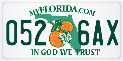 FL license plate 0526AX
