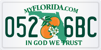 FL license plate 0526BC