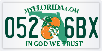 FL license plate 0526BX