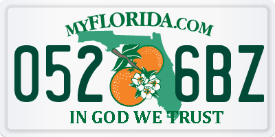 FL license plate 0526BZ