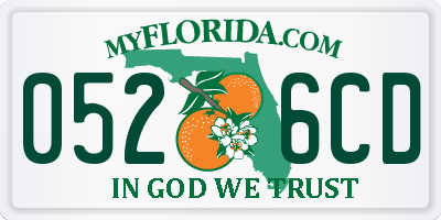 FL license plate 0526CD