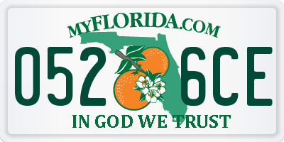 FL license plate 0526CE