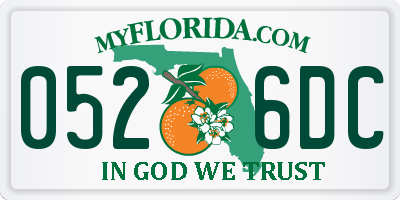 FL license plate 0526DC