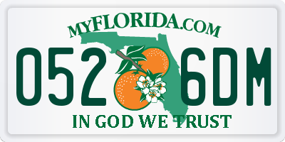 FL license plate 0526DM