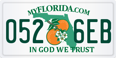 FL license plate 0526EB