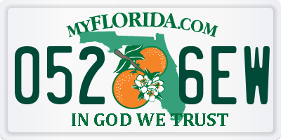 FL license plate 0526EW