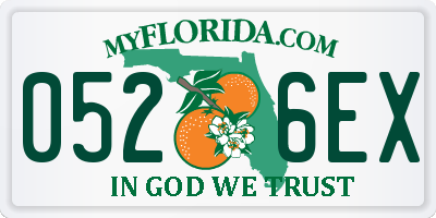 FL license plate 0526EX