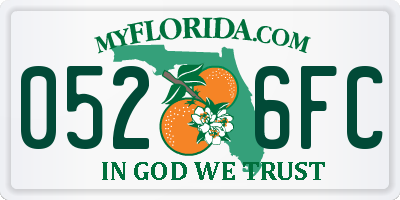 FL license plate 0526FC