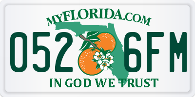 FL license plate 0526FM