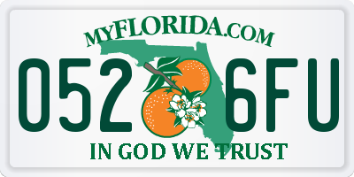 FL license plate 0526FU