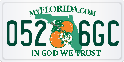 FL license plate 0526GC