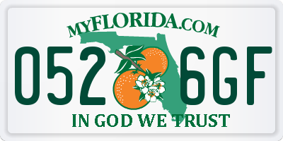 FL license plate 0526GF